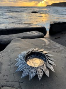 Silver Etched Bowl Turbine 