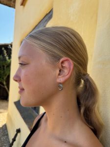CHE63 Oxidised Limpet Earrings